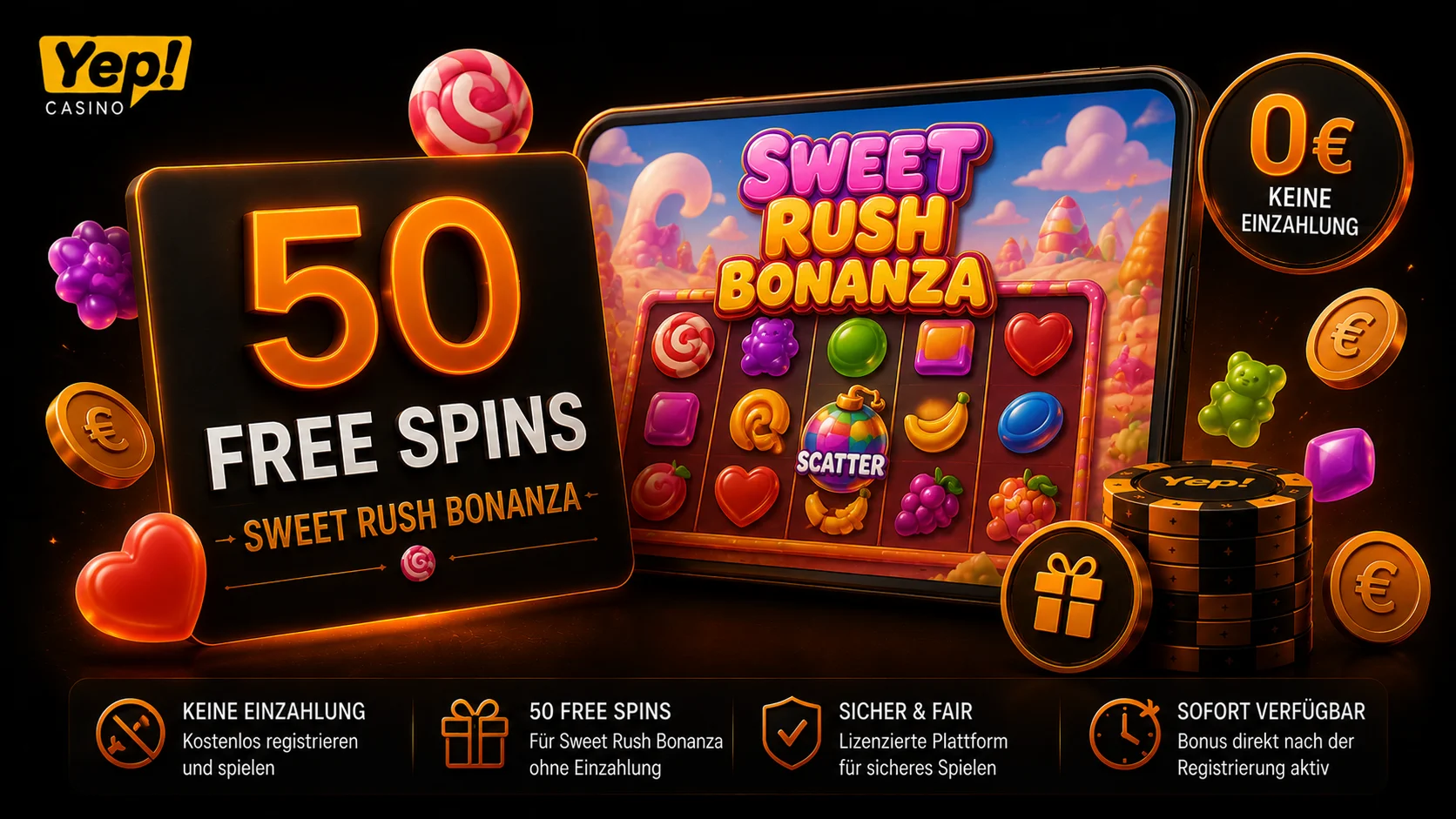 50 FS Sweet Rush Bonanza